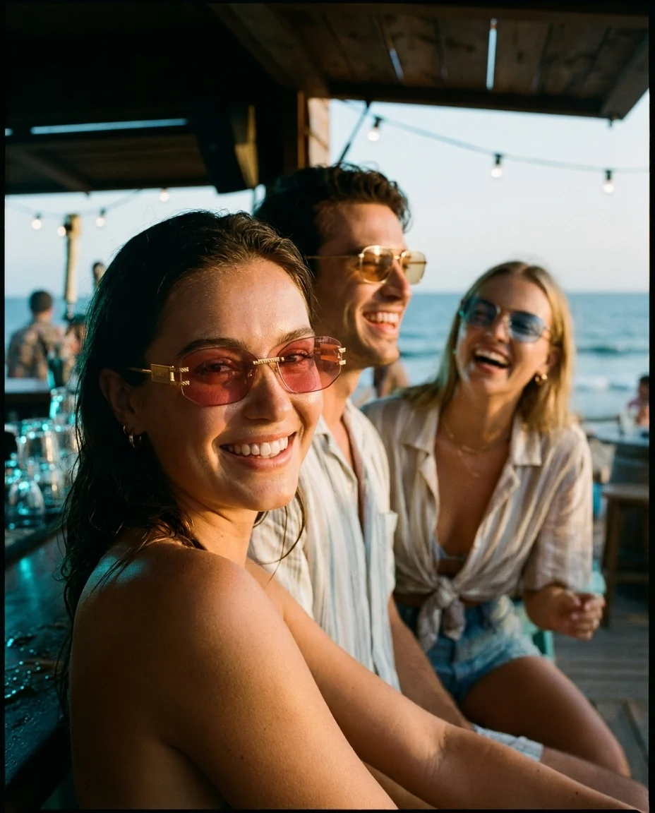 Lentes de Color: Rosa, ámbar, azul, amarillo